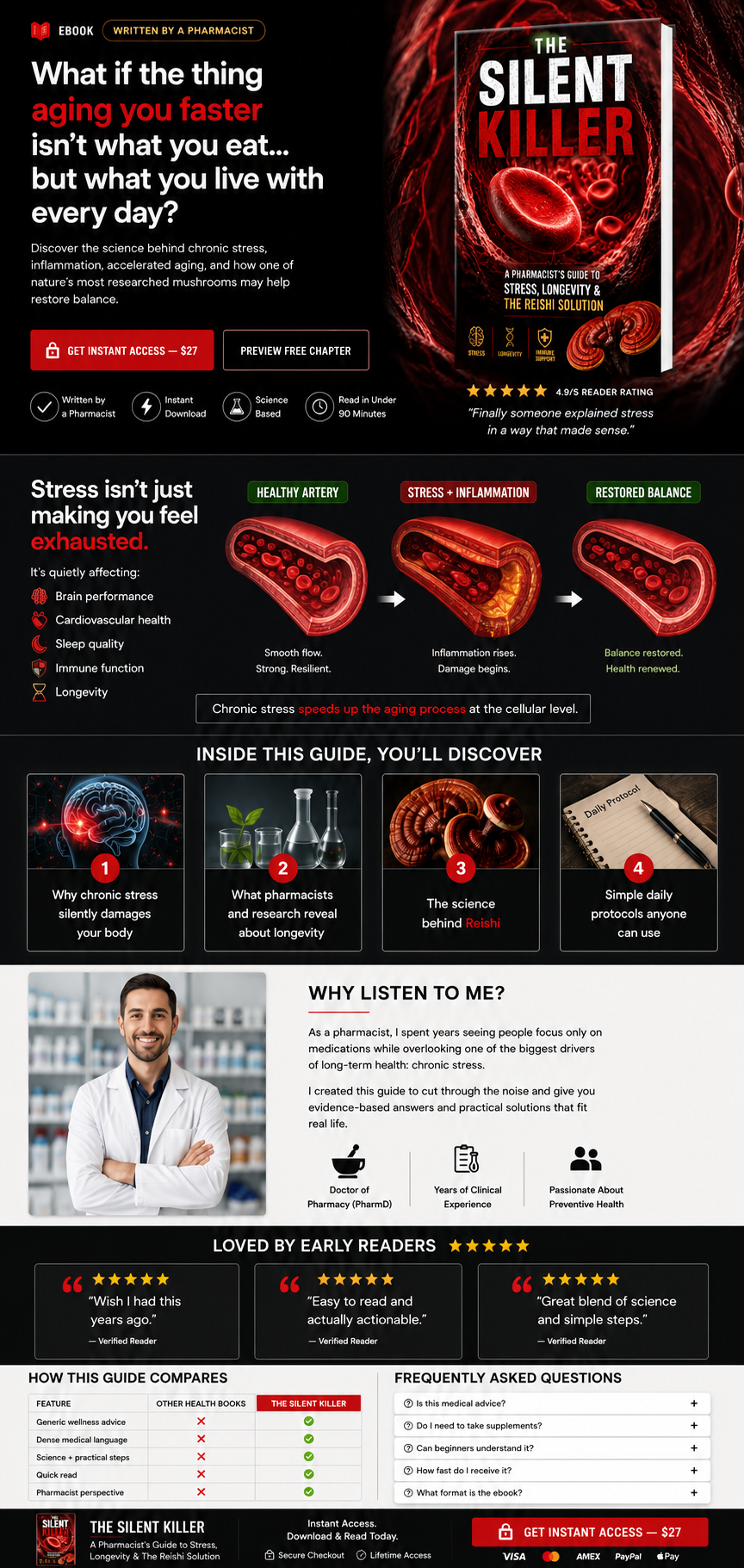 The Silent Killer: A Pharmacist's Guide to Stress, Longevity & the Reishi Solution